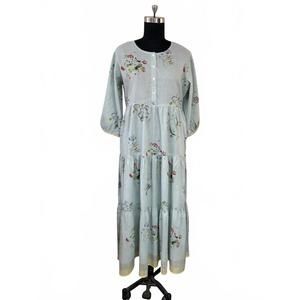 NEW MANAN beth anne dress in light blue floral